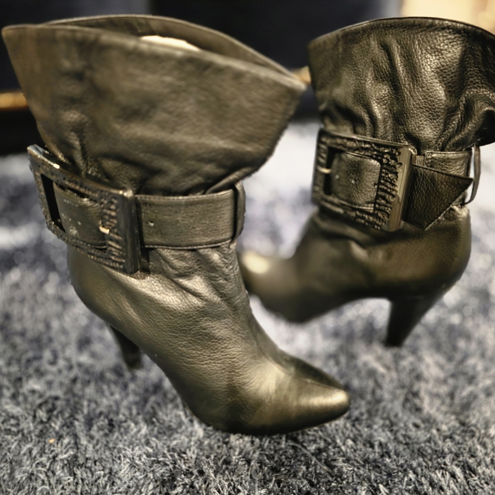 Jessica Simpson Black Ankle Boots with Buckle